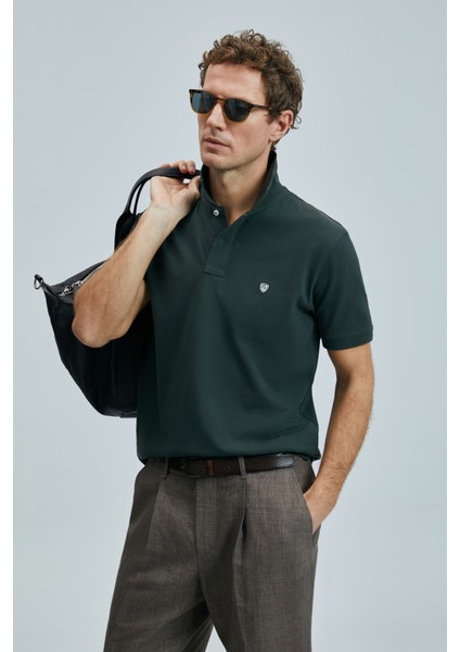 Logolu Pamuklu Comfort Fit Düğmeli Polo Yaka 2'li T Shirt Erkek T Shirt 111040206S2 fiyatları