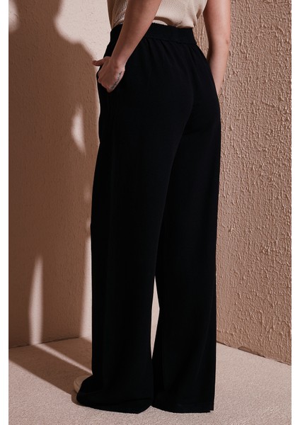 Wide Leg Yüksek Bel Geniş Paça Pantolon Bayan Pantolon 25Y0893K1 indirimleri
