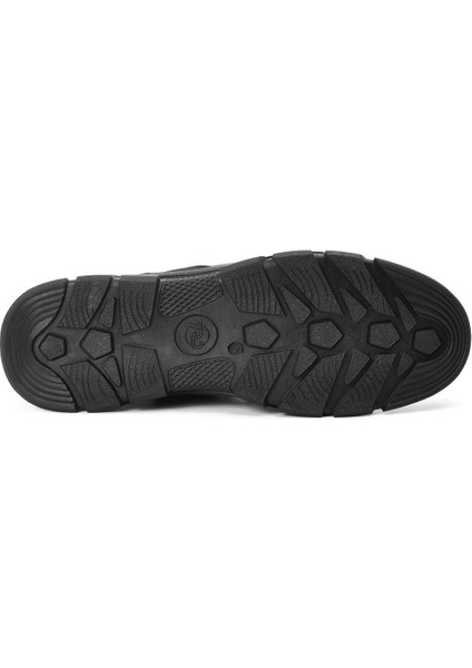 Kum Bej Siyah Hakiki Deri Sneaker Erkek Bot