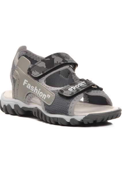 Gri Kamuflaj Erkek Çocuk Düz Sandalet modelleri