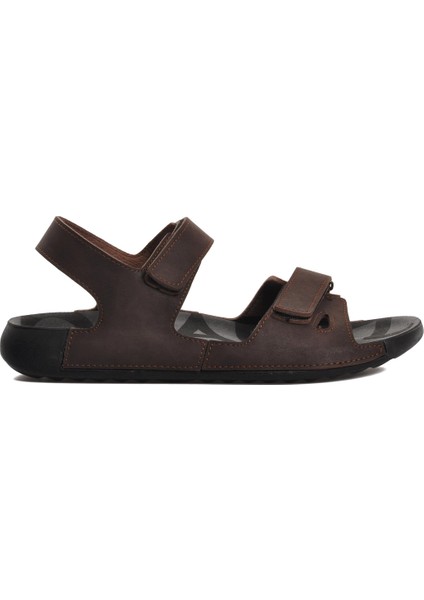 Kahve Erkek Düz Sandalet