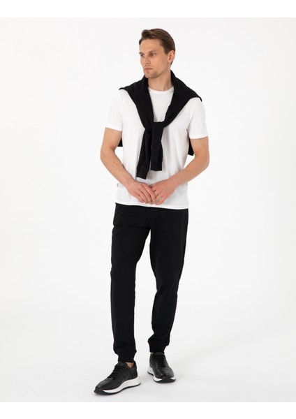 Erkek Siyah Slim Fit Eşofman Altı 50308358-VR046