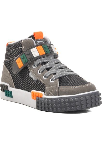 Gri Çocuk Uzun Boğazlı Hi Sneaker Spor Ayakkabı