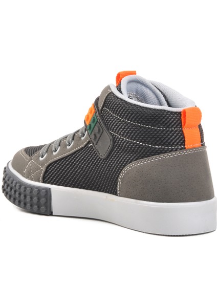 Gri Çocuk Uzun Boğazlı Hi Sneaker Spor Ayakkabı