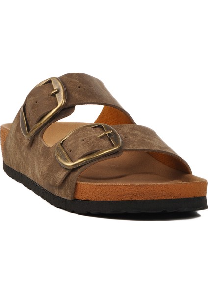 Vizon Mantar Taban Kadın Düz Terlik modelleri