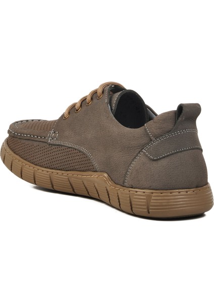 Gri Nubuk Deri Erkek Günlük Ayakkabı fırsatları