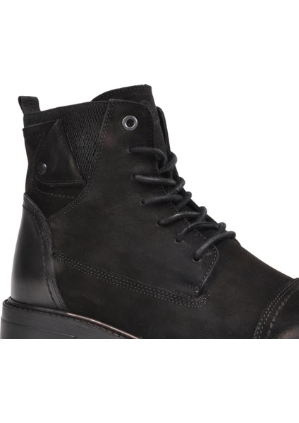 Siyah Nubuk Hakiki Deri Düz Erkek Bot fiyatları