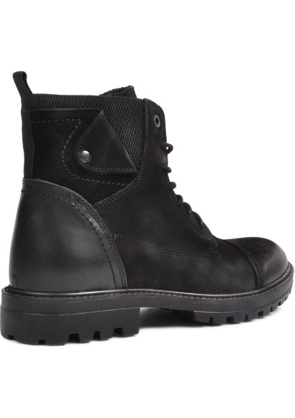 Siyah Nubuk Hakiki Deri Düz Erkek Bot fırsatları