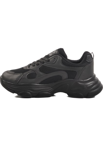 Siyah Fileli Kadın Spor Ayakkabı Sneaker