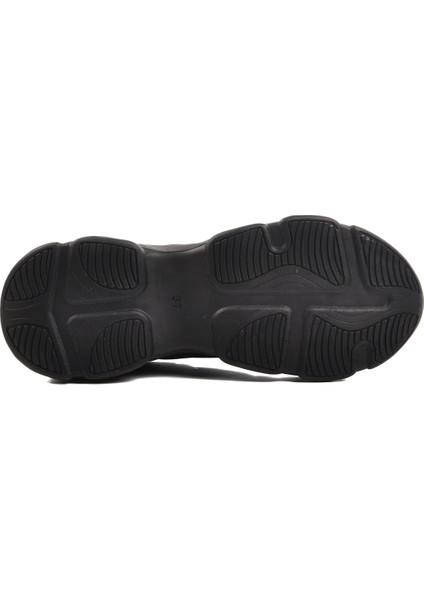 Siyah Fileli Kadın Spor Ayakkabı Sneaker