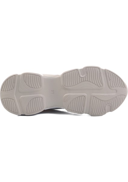 Beyaz Fileli Kadın Spor Ayakkabı Sneaker