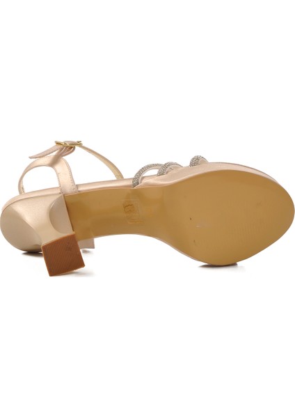Altın Sarı Ince Topuklu Kadın Abiye Ayakkabı indirimleri