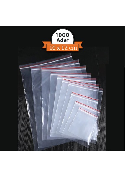 Şeffaf Kilitli Poşet Torba 10X12CM 1000 Adet.