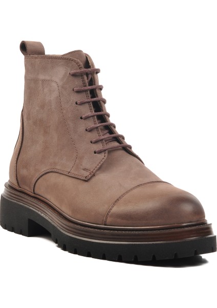 Vizon Nubuk Deri Düz Erkek Bot modelleri