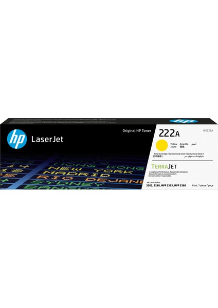 W2222A (222A) Sarı Orjinal Toner - Laserjet Pro 3201