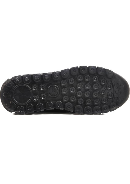 Siyah Deri Anatomik Kadın Günlük Rahat Ayakkabı indirimleri