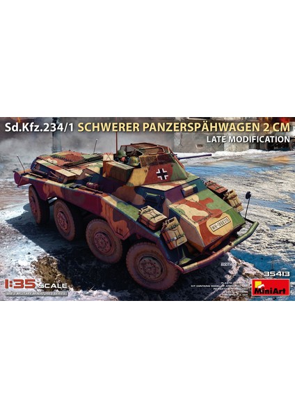 35413 1:35 SD.KFZ.234/1 Ağır Zırhlı Keşif Aracı (2 Cm). Son Model