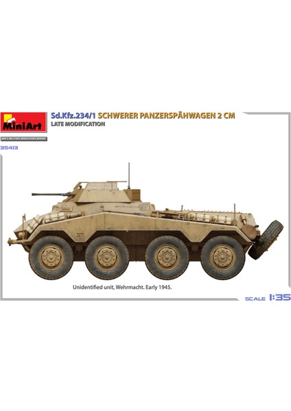 35413 1:35 SD.KFZ.234/1 Ağır Zırhlı Keşif Aracı (2 Cm). Son Model