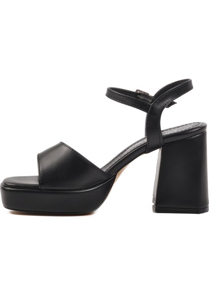 Siyah Platform Topuk Kadın Topuklu Sandalet fiyatları