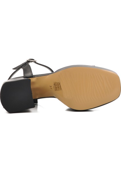 Siyah Platform Topuk Kadın Topuklu Sandalet indirimleri