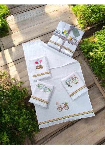 4 Lü Paket Havlu /mutfak Havlu/el Yüz Havlu/kurulama Havlu
