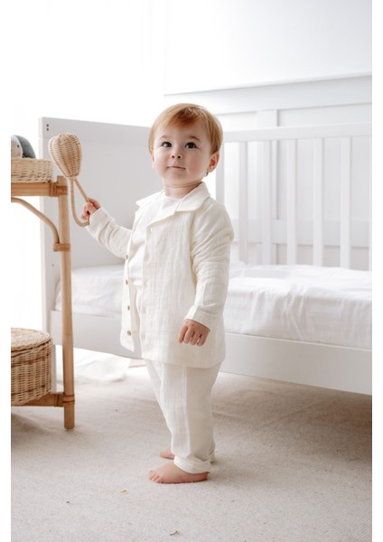 %100 Pamuk Müslin Bohem Gömlekli Takım 1-5 Yaş modelleri