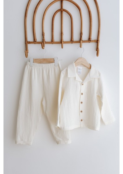 %100 Pamuk Müslin Bohem Gömlekli Takım 1-5 Yaş indirimleri