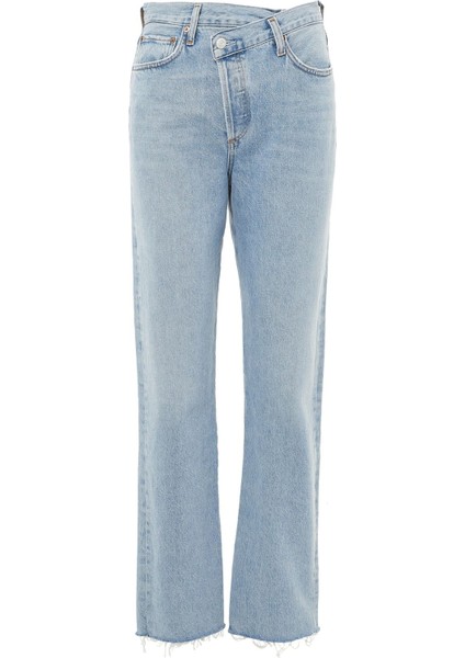 Özgün Tasarımlı Düz Kesim Jean Pantolon