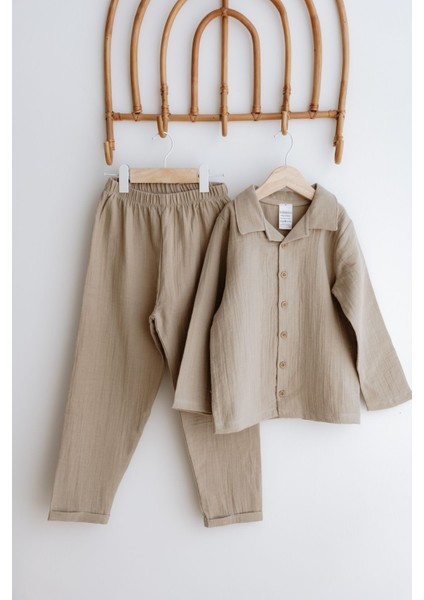 %100 Pamuk Müslin Bohem Gömlekli Takım 1-5 Yaş indirimleri