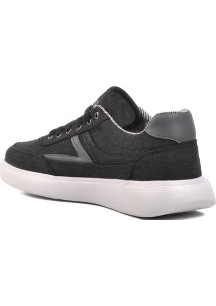 Siyah Beyaz Keten Erkek Sneaker Ayakkabı fırsatları
