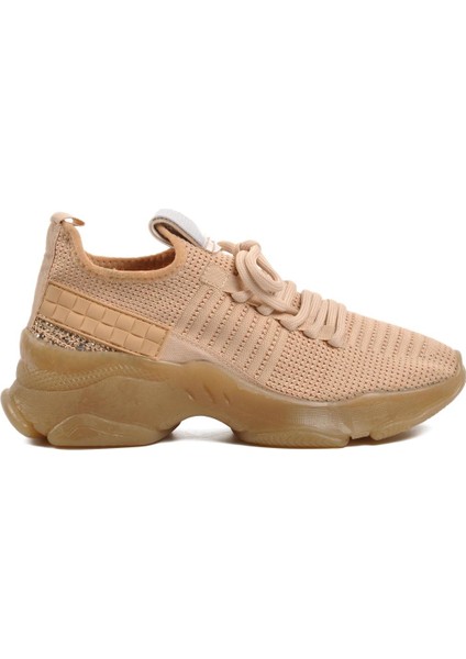 Bej Kadın Spor Ayakkabı Sneaker