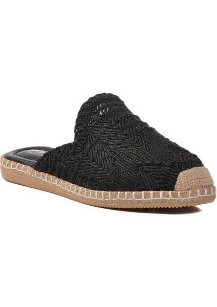 Siyah Önü Kapalı Triko Kadın Ev Terliği modelleri