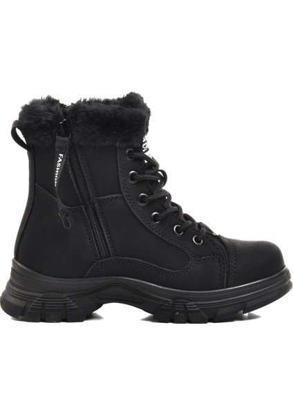 Siyah Zümrüt Içi Polarlı Kız Çocuk Bot