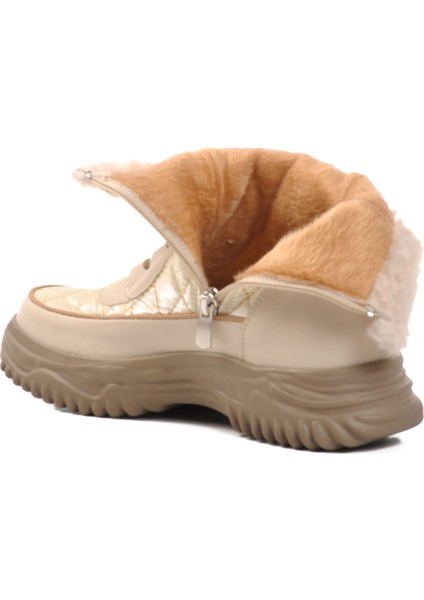 Bej Içi Kürklü Kadın Bot fırsatları