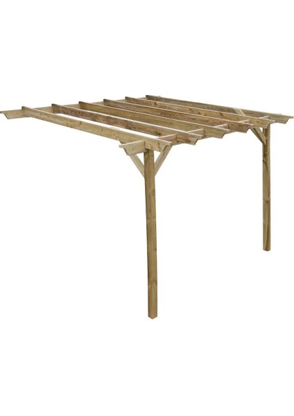 Veranda Ahşap Pergole Sundurma Gölgelik 300 x 300 cm P6