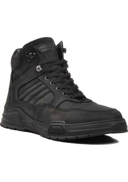 Siyah Nubuk Deri Düz Erkek Bot modelleri