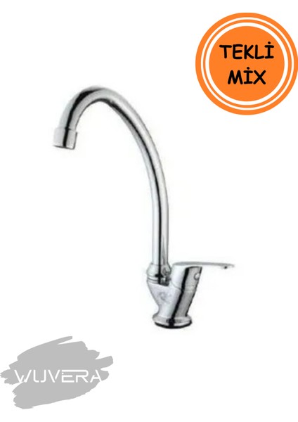 Tek Çıkışlı Batarya – Mermer/granit Tezgahlar Için, Pirinç Gövde & Krom Kaplama