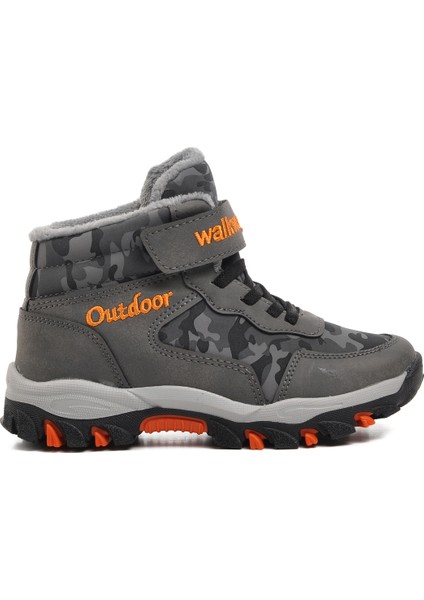 Füme Cırt Cırtlı Çocuk Trekking Ve Outdoor Bot