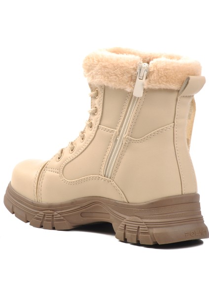 Bej Vizon Içi Kürklü Kız Çocuk Bot fırsatları