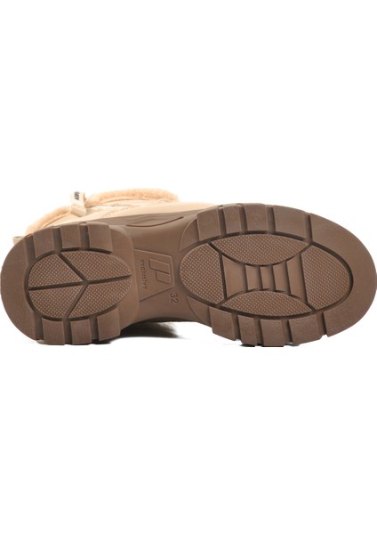 Bej Vizon Içi Kürklü Kız Çocuk Bot indirimleri