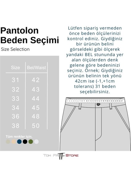 Erkek Likralı Esnek Pamuklu Chino Pantolon