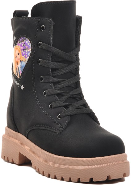 Siyah Somon Içi Kürklü Kız Çocuk Bot modelleri