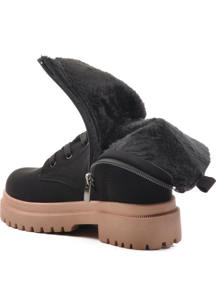 Siyah Somon Içi Kürklü Kız Çocuk Bot fırsatları