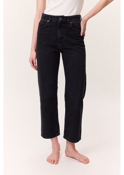 Yüksek Bel Straıght Fıt Jean Siyah fiyatları