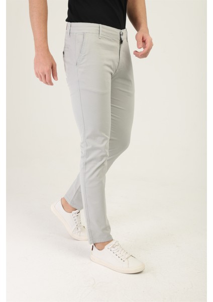 Erkek Likralı Esnek Pamuklu Chino Pantolon