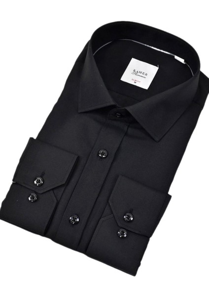 Erkek Slim Fitt Uzun Kol Kulplu Gömlek 2396 BGL-ST04379