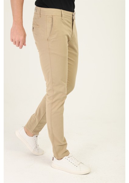 Erkek Likralı Esnek Pamuklu Chino Pantolon fırsatları