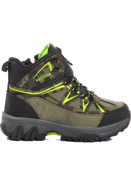 Haki Yeşil Kamuflaj Çocuk Trekking ve Outdoor Bot