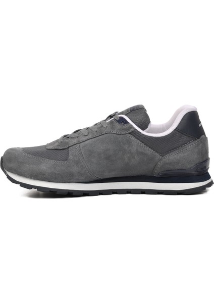 Gri Deri Erkek Sneaker
