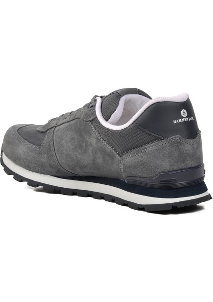 Gri Deri Erkek Sneaker